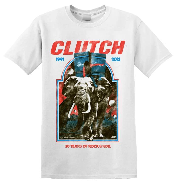 CLUTCH - Elephant T-Shirt (White) XL