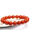 Hongchu Natural Southern Red Agate Scattered Beads Round Beads Persimmon Red Agate Bracelet