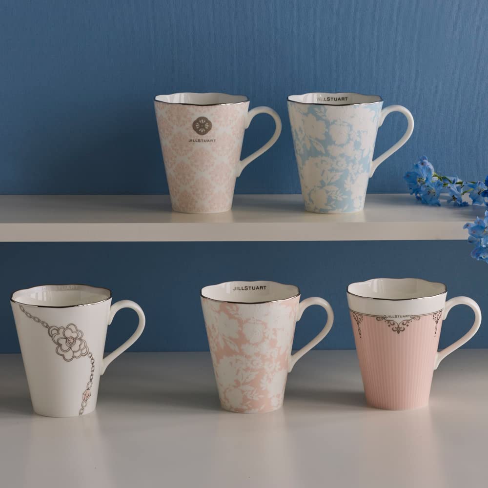 JILL STUART Mug, 300cc, Pink Stripe, Stylish and Cute, Perfect for Weddings and Gifts, Gift Boxed, 52428-2856