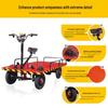 Electric Flatbed Trolley: Versatile Reverse-Drive Cargo Hauler for Warehouse, Construction, Supermarket, Home, and Agricultural Use