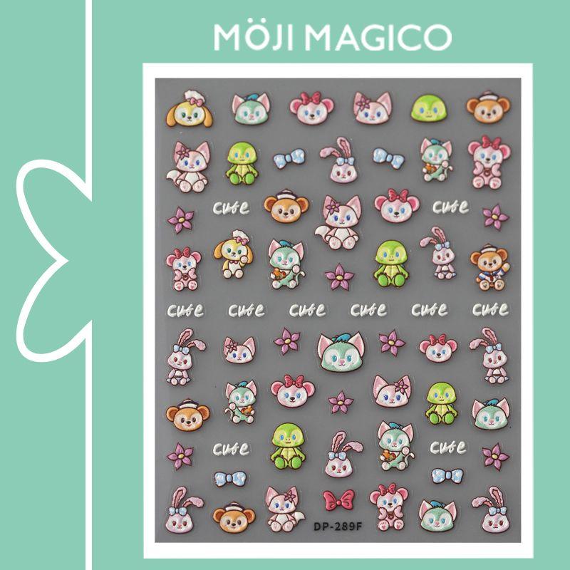 

Qiji Cartoon Cute Xiaolingna Rabbit Three-Dimensional Relief Nail Sticker Waterproof Nail Sticker Dp288 289 DP288