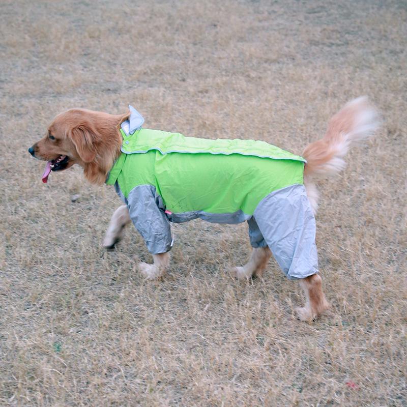 Dog Clothing In Spring, Summer, Autumn, All In One Four Legged One-piece Large Dog Pet Raincoat, Fully Wrapped Camouflage Raincoat