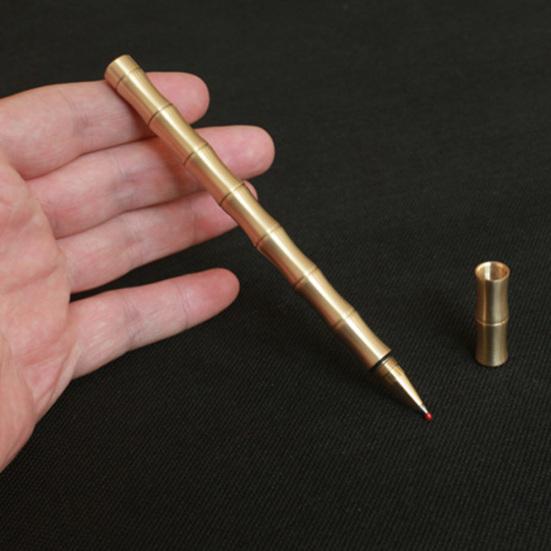 Bambusový model Čistá mosaz Ručně vyrobené Kovové Podpisové Gelové pero Kawaii Kancelářské potřeby