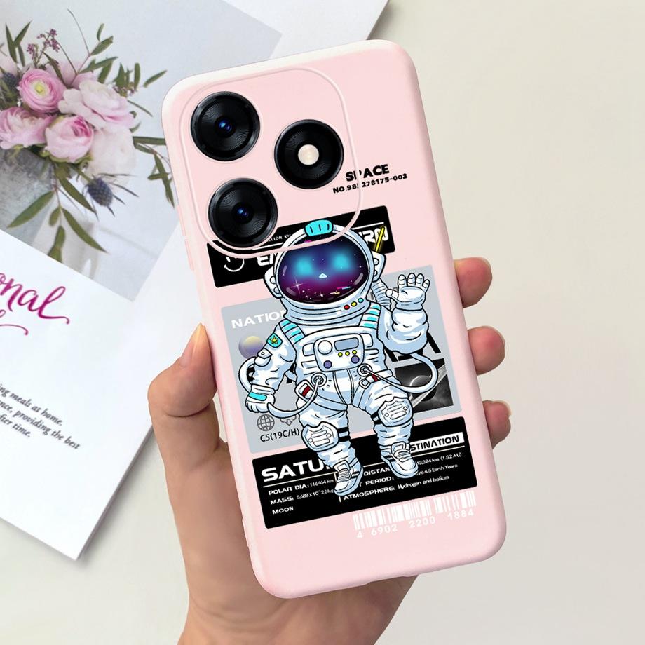 For Tecno Spark 10C KI5k KI5m Case Tecno Spark 10 Pro Spark10 Back Cover Shockproof Liquid Silicone Coque Astronaut Dinosaur