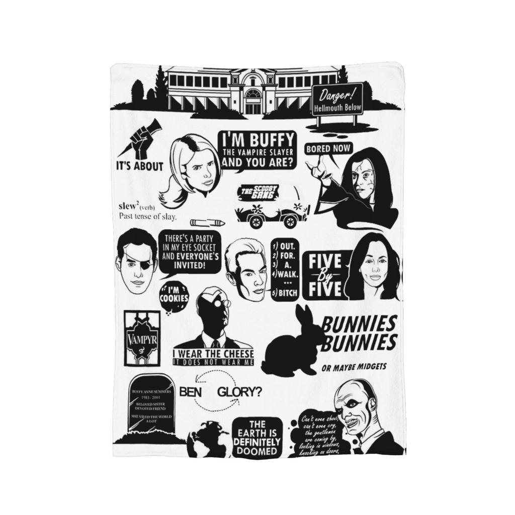 Buffy the Vampire Slayer Horror Blankets  Flannel Funny Soft Throw Blanket for Bedding Lounge Spring/Autumn,