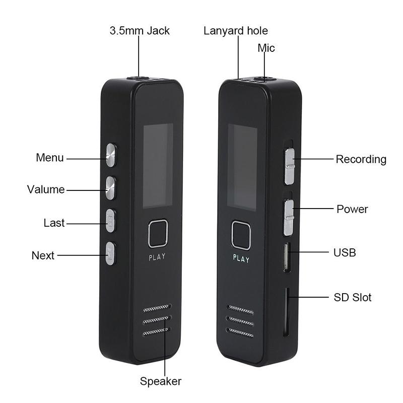 Buy PDTO 32GB Rechargeable Noise Reduction Audio Sound Voice Recorder