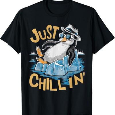 Einfach nur Chillen Pinguin T-Shirt