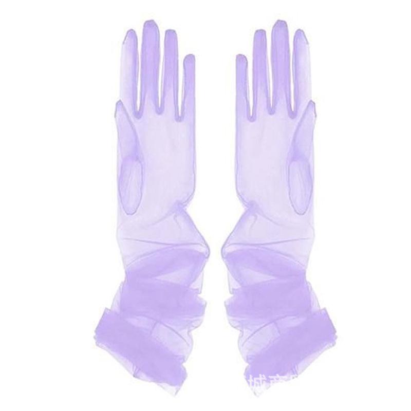 Černé krajkové svatební rukavice: Dlouhé síťované svatební doplňky pro ženy