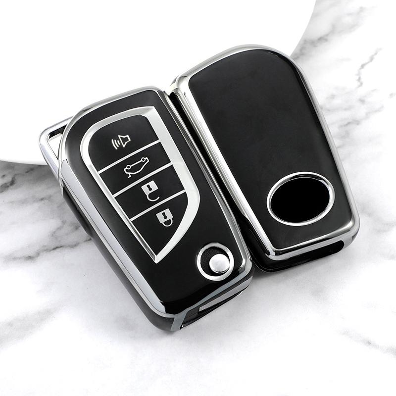 For Toyota Verso Yaris Aygo Scion TC IM Auris Corolla Avensis Auto Shell Fob 2/3/4 Button TPU Car Key Case Cover Accessories