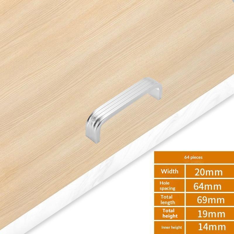Aluminum Alloy Furniture Cabinet Door Handle Drawer Pulls Knobs Multi Size For Wardrobe Cupboard Home Decoration