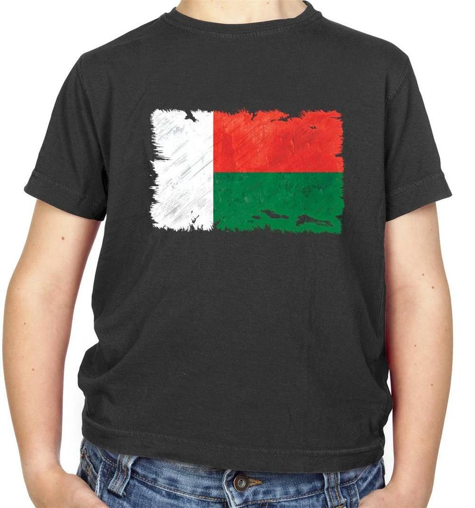 Madagascar Flag Kids T-Shirt - Antananarivo - Africa - Republic - Travel - Gift