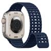 Magnetic Silicone Sport Band for Apple Watch Ultra 49mm 44/45/46mm Fish Scale Breathable Waterproof Replacement Strap Men Women