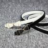 Bow Plate Buckle Sweet Thin Belt Women's Small Belt, Fashion Long Shirt Dress Belt