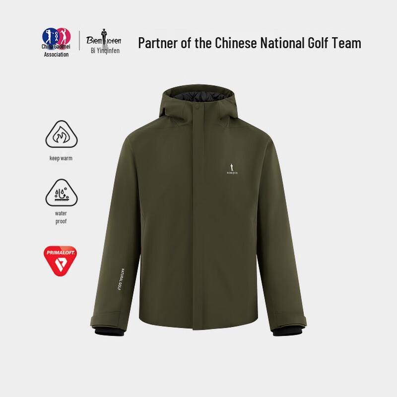 

Byionlofen Men s 2025 Winter Waterproof Primaloft Hooded Padded Jacket L