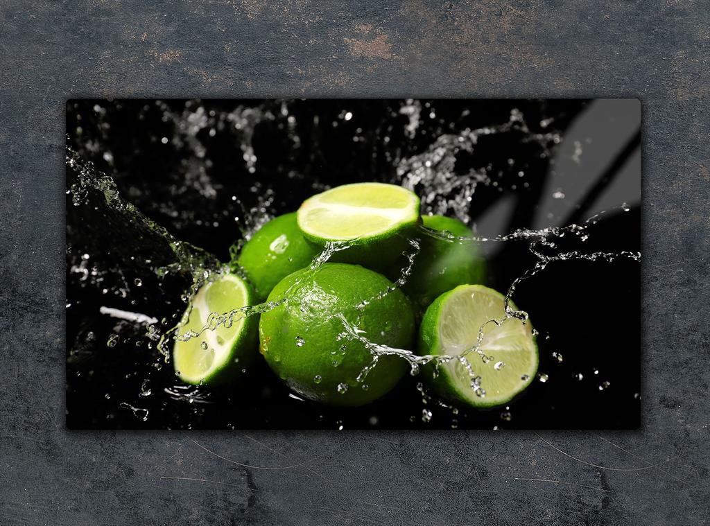 SZKLANA DESKA DO KROJENIA 52x30 LIMONKA