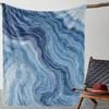 1 Flanelldecke, Blaues Wellenmuster 2D Bedruckter Überwurf - Weich & Gemütlich für Sofa, Schlafzimmer Couch Auto Büro Camping Reise Geschenk Ganzjah