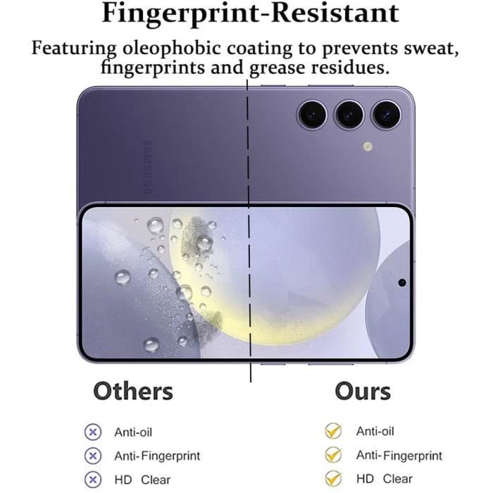 Verre Trempé - Samsung - Galaxy S25 Plus - Pack de 4 - Anti-Rayures - Résistant aux Chocs
