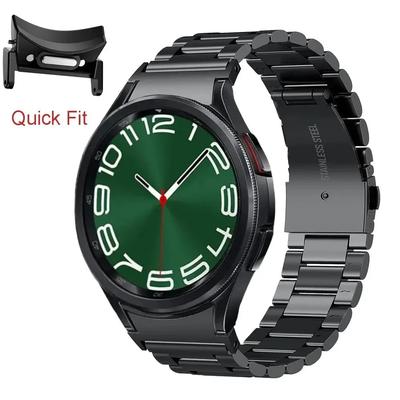 Quick Fit Stainless Steel Band for Samsung Galaxy Watch 6 4 5 Pro 40 44mm 45mm 42 46mm No Gap Strap for Watch6 Classic 43mm 47mm