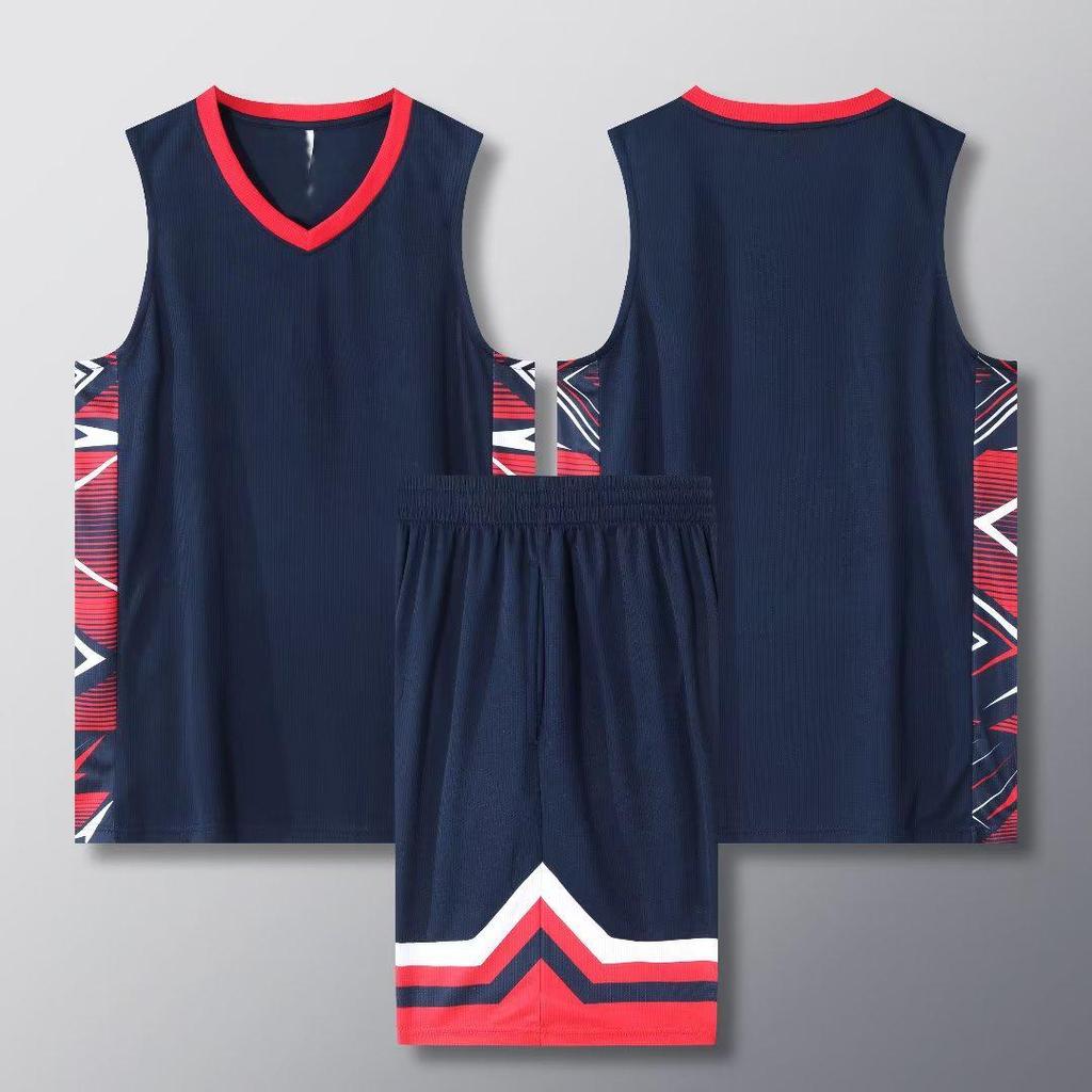 Summer College Student Tank & Short Sleeve Basketball Uniform for Outdoor Training and Fitness