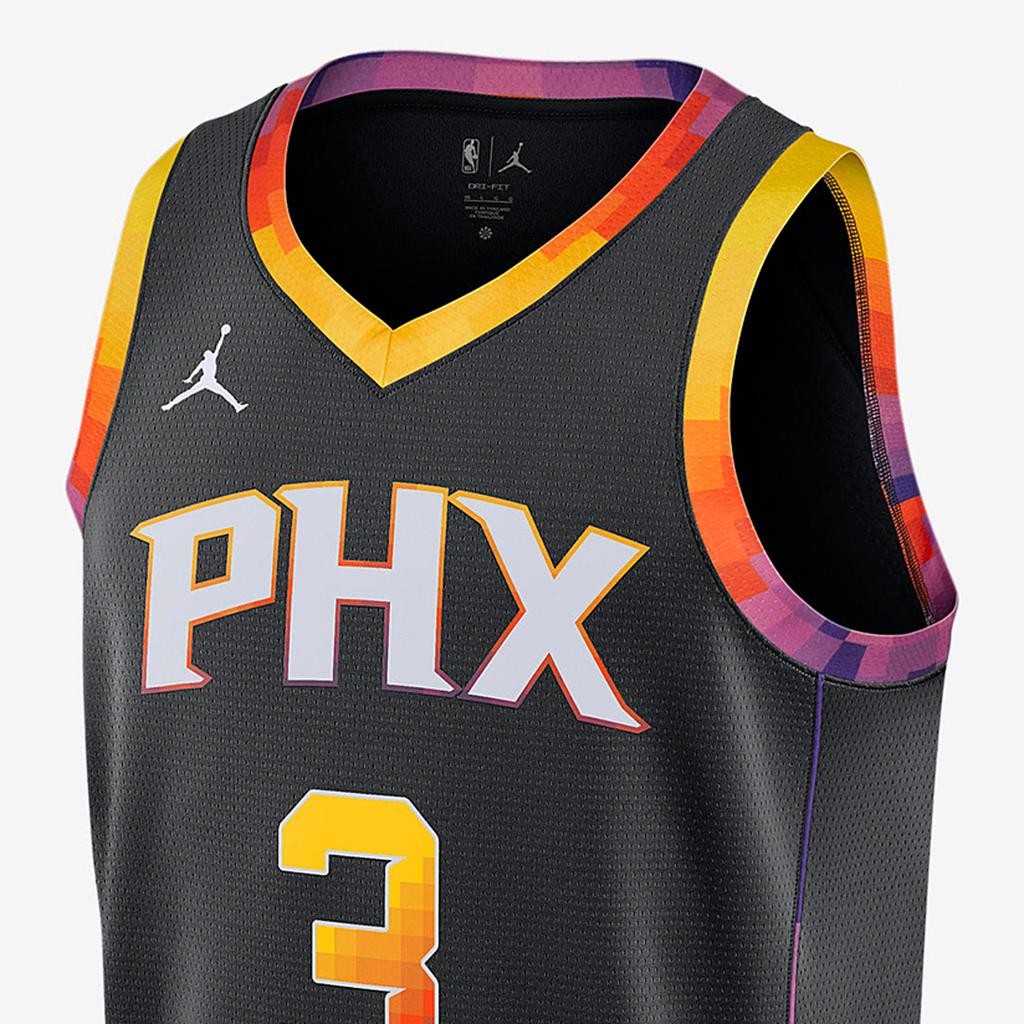 Jordan Spliced Logo Basketball Jersey Phoenix Suns 2022-2023 Season Chris Paul #3 Men Tops Black DO9540-010