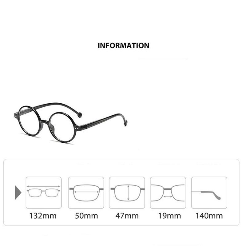 Leopard Vintage Round Reading Glasses With Diopters Anti Blue Light Presbyopic Magnifier 0 To +3.5