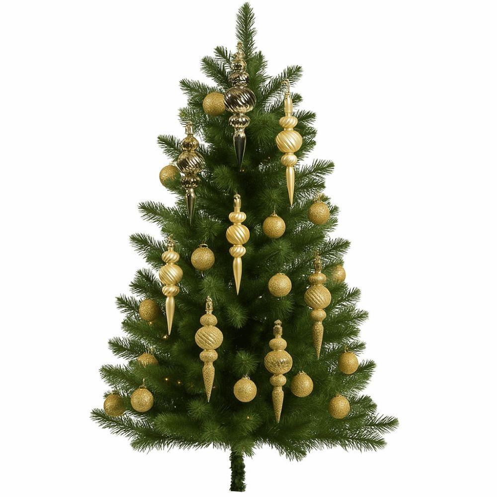 16Pcs 16Pcs/Box Christmas Hanging Balls with Hanging Rope Special Shaped Christmas Tree Ornaments Shiny Multi-functional
