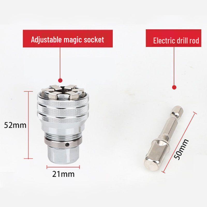 

Багатофункціональний регульований універсальний набір торцевих ключів з електричним тріскачковим дрилем