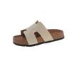 French style flat-bottomed retro casual one-word slippers for women in the summer of 2025, new models for exterior wear, fashionable beach H sandals