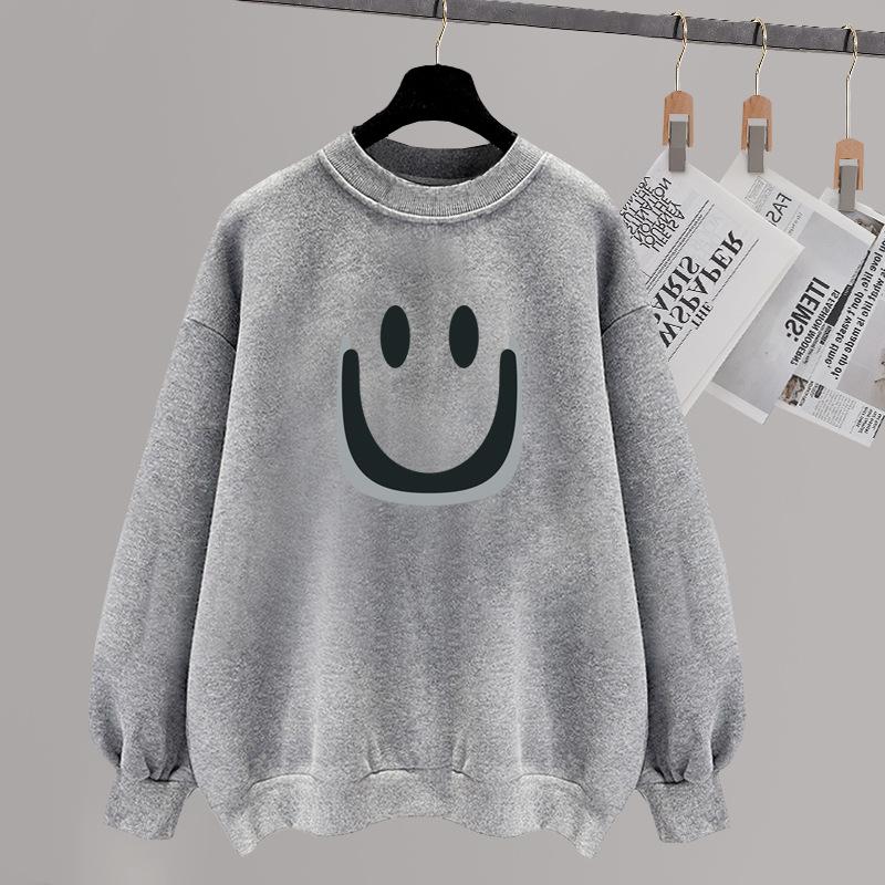 

Женский осенне-зимний белый хлопковый свитшот нишевого дизайна, свободная флисовая куртка с подкладкой 4XL серый