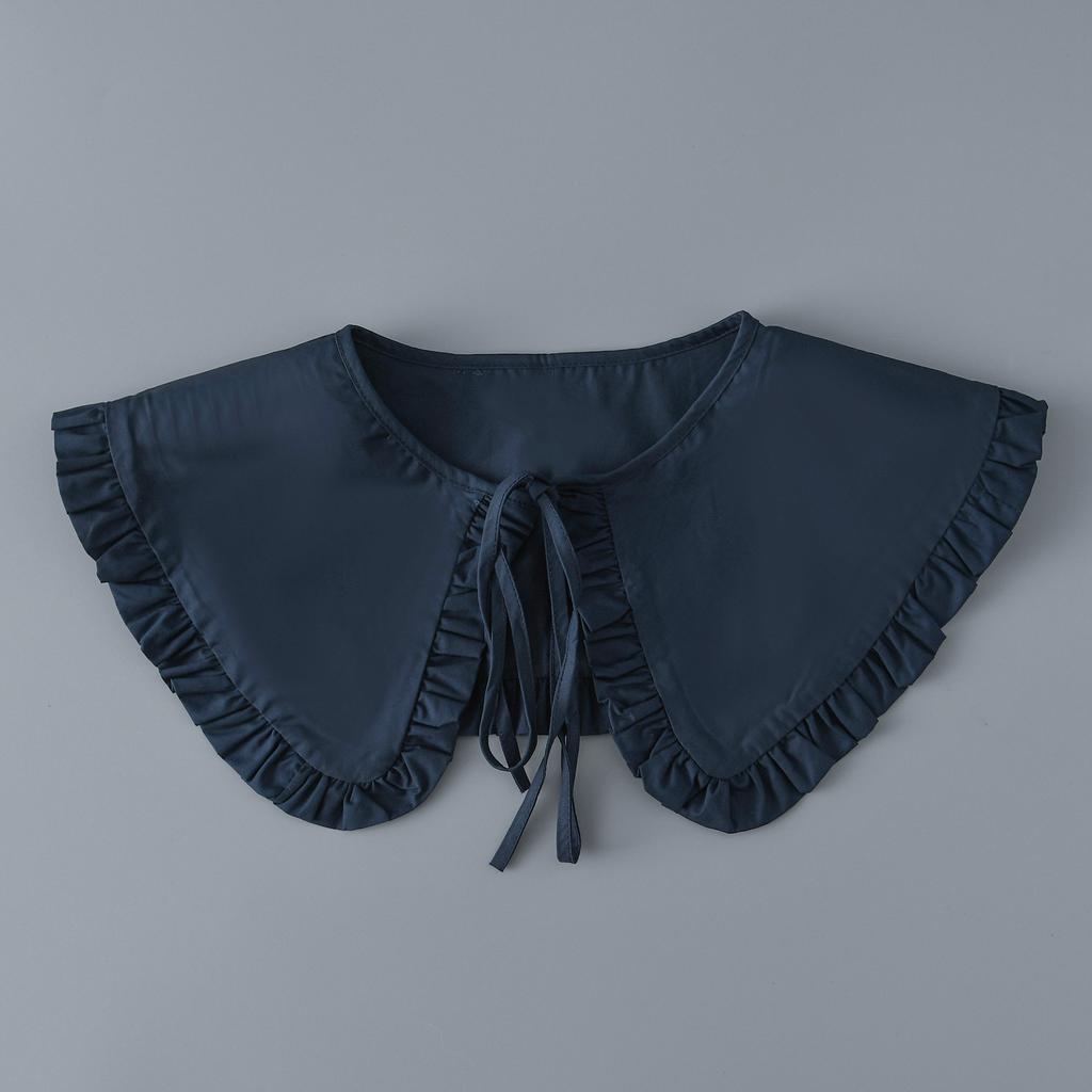 Koreansk Stor Revers Avtakbar Krage for Kvinner Genser Topp Falsk Krage Sjal Skuldersjal Dekor Falske Krager Slips