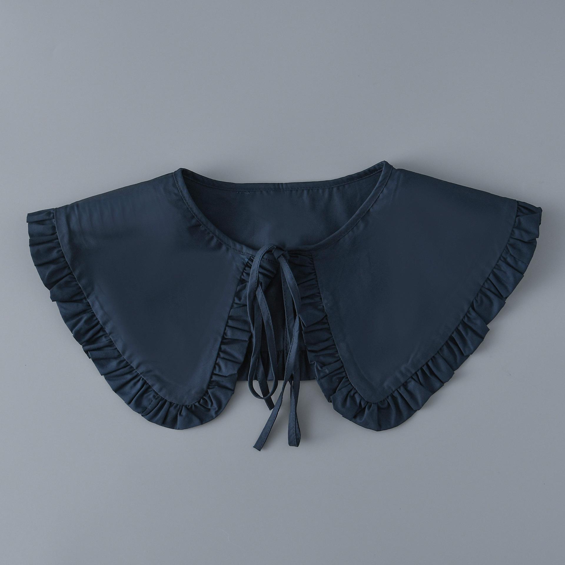 

Белый Розовый Черный Шаль для Куклы Накладной Воротник для Женщин Девочек Отделка Рюшами Съемная Половина Рубашки Лацкан Блузка На шнуровке Ложный Воротник