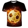 Maglietta con stampa 3D di calcio Kawaii Maglietta per bambini Girocollo Moda estiva Maglietta per ragazzo Ragazza Sport allentata unisex Magliette per abbigliamento per bambini