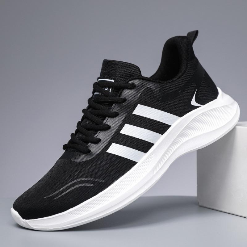 Sneakers Couple Spring Running Shoes Student Tide Fit Breathable Lightweight Soft Sole Men's Shoes Versatile