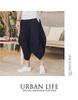 2018 Summer Men's Cotton Linen Casual Pants, Nine-Point Style, Plus Size, Low Drop Crotch