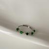 New Chinese Cold Feeling Chalcedony Gourd Water Drop Ring Female Personality Light Luxury Retro Elegant Versatile Ring Ring