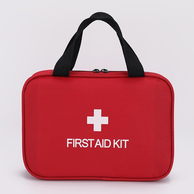Outdoor & Home Emergency First Aid Kit Small Portable with Multiple Mesh Pockets Classified Storage Medical Bag
