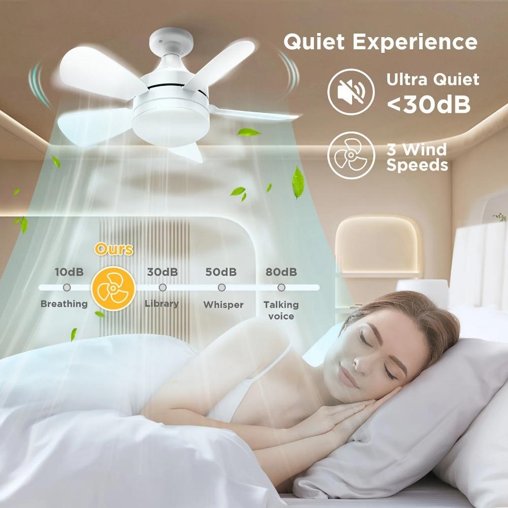 Remote Controlfor Dimming  LED  Ceiling Fan Light E27 for Living Room, Study, Household Use, 85-265V