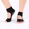 Cotton Yoga Socks, Women'S Non-Slip Backless Open-Toed Instep Professional Yoga Five-Finger Socks Yoga Socks