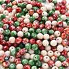 8mm Colorful Crackle Acrylic Flower Beads, Christmas Round DIY Bracelet Accessories, Loose Beads for Necklace Crafting.