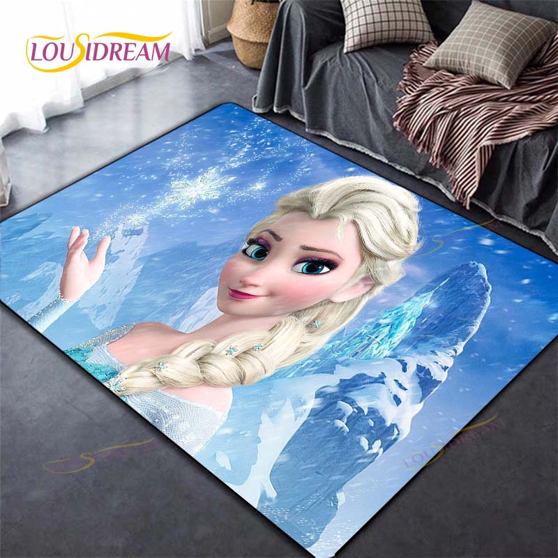 Frozen Carpet Anime Rug Kids Carpets Living Room Tea Table Mats Bedroom Rug Washable Floor Mats Household Area Mat Cute Rug