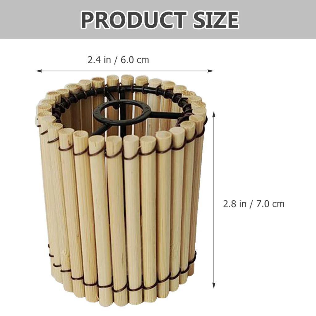 New Bamboo Lampshade Pendant Light Covers Accessories Decorative Hanging Small Bedroom