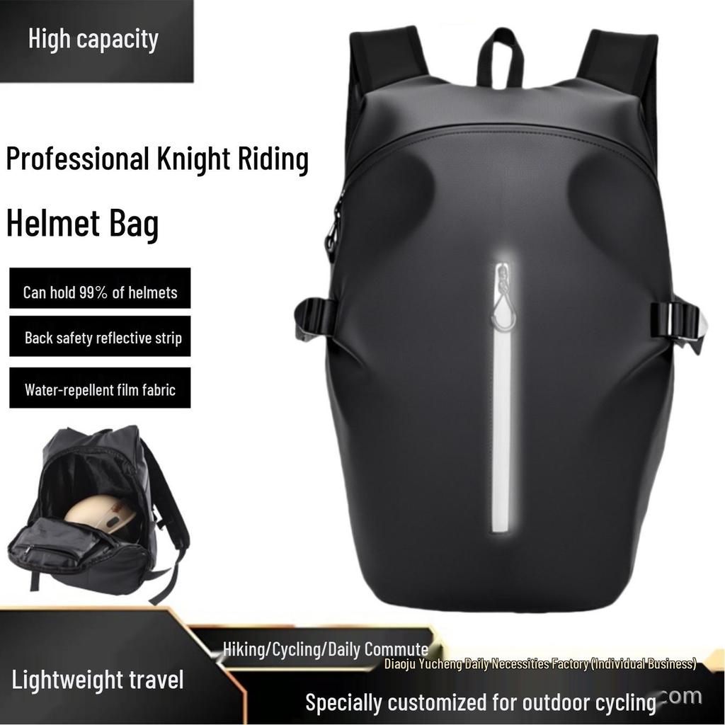 Motorradhelm-Rucksack auf Lager: Wasserabweisend, Großes Fassungsvermögen für Männer & Frauen, Ideal für Radfahren & Touren.