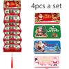 1/4Pcs Family Dinner Surprise Santa Claus 10 Card Red Envelope Christmas Surprise Party Money Box Party Favors