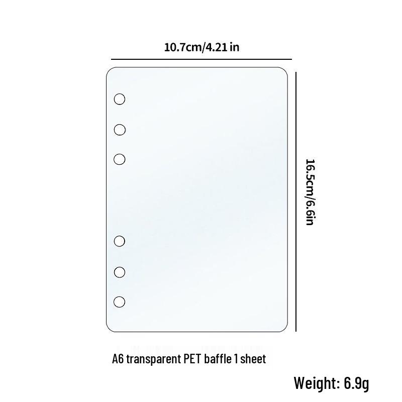 A6/A7 Double Buckle PVC Transparent Binder Planner with Detachable Shell