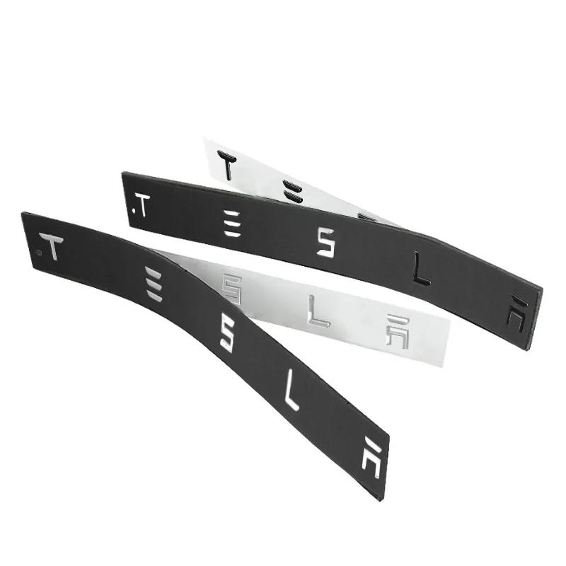 Autoaufkleber 2025 Neues Tesla 3D ABS Autoemblem Tesla Buchstabe Motorhaube hinten Heckklappe Kofferraum Aufkleber Abzeichen Aufkleber Für Modell 3 Modell