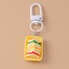 Cute Resin Simulation Food Keychain Bread Sandwich Key Ring Pendant for Key Holder Women Girls Handbag Decor Jewelry Gift