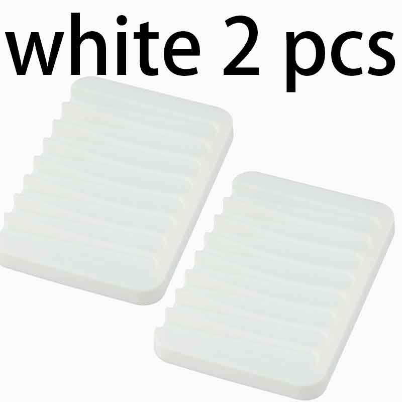 1/2 Pcs High Quality Silicone Self Draining Soap Dishes Innovative Soap Holder Saver Silicone Soap Holder Anti Slip Pad