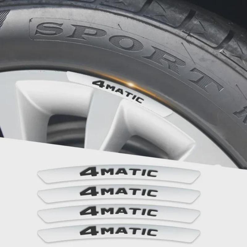 3D Aluminium 4MATIC A M G Logo Wheel Rim Sticker Decals Emblem Badge For  A B C E S GLA GLC GLE GLS CLS Accessories