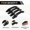 4pcs Exterior Door Handle Cover for GMC Yukon 2015- with 4 Keypad Black