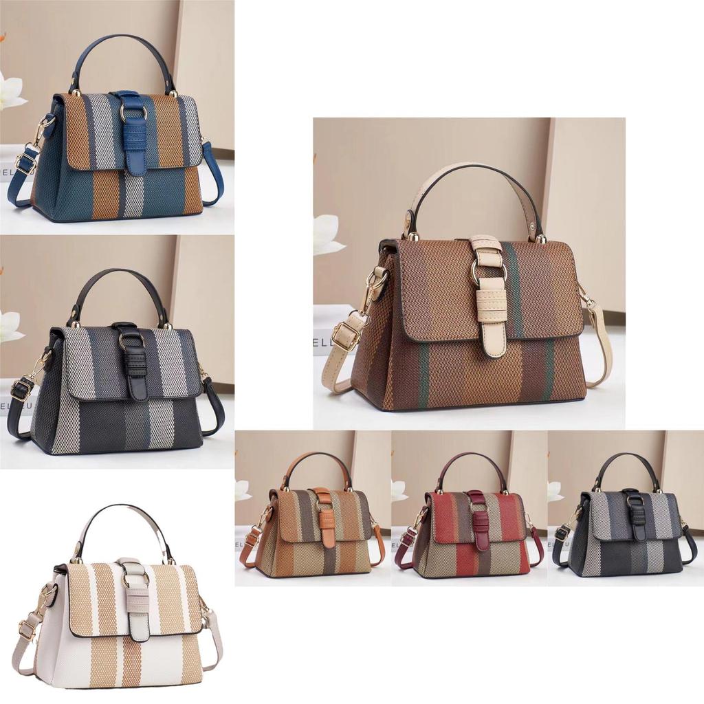 Versatile Color Block Tote Bag With Spacious Interior And Soft Pu Material